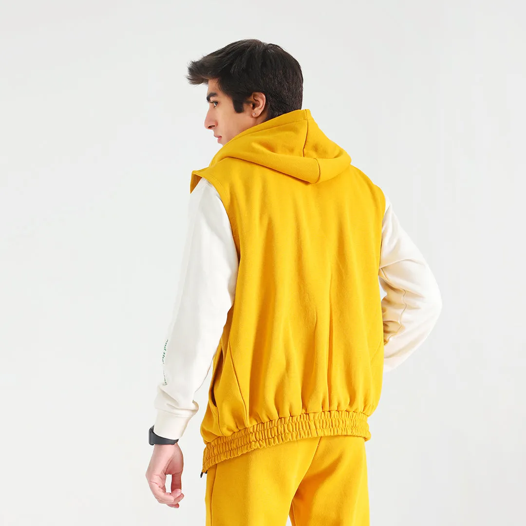 Mustard Sleeveless Fleece Unisex Co-ord Set