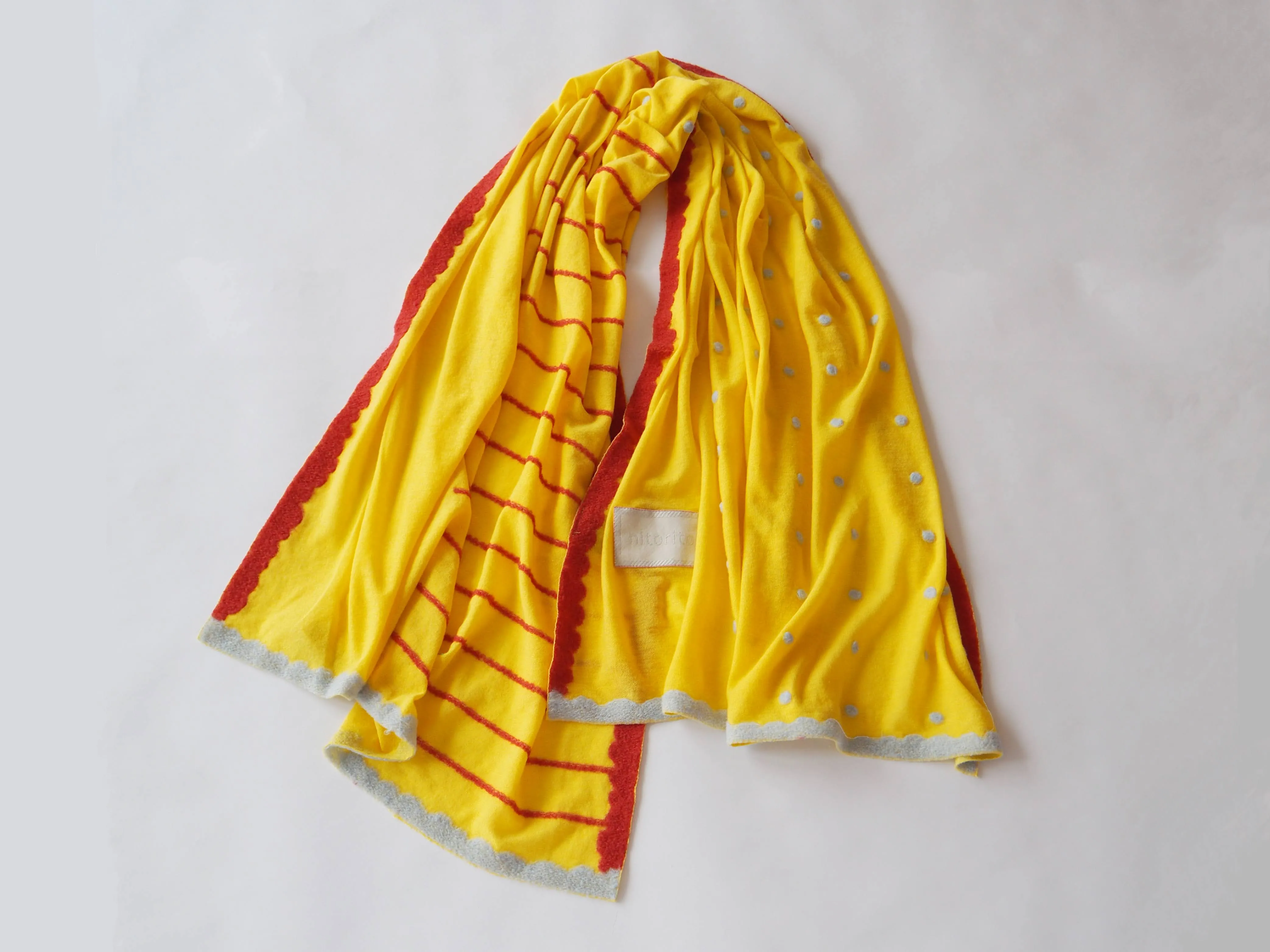 NITORITO | Scarf | Rain - Navy / Yellow