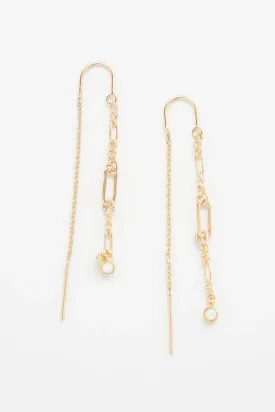 Opal Chain Threader Earrings