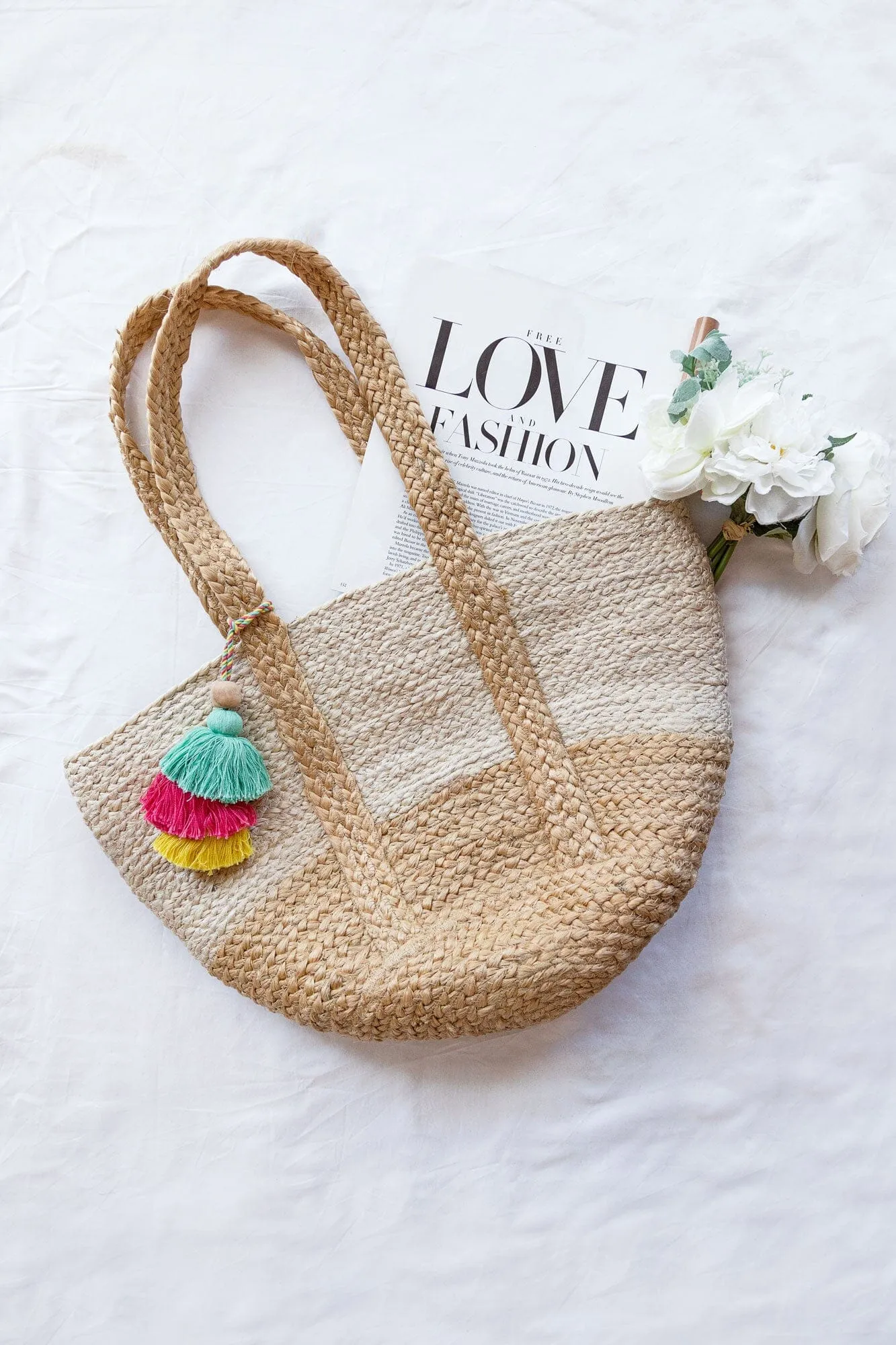 Out of Office Natural Tassel Tote