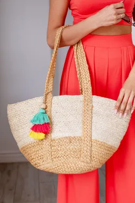 Out of Office Natural Tassel Tote