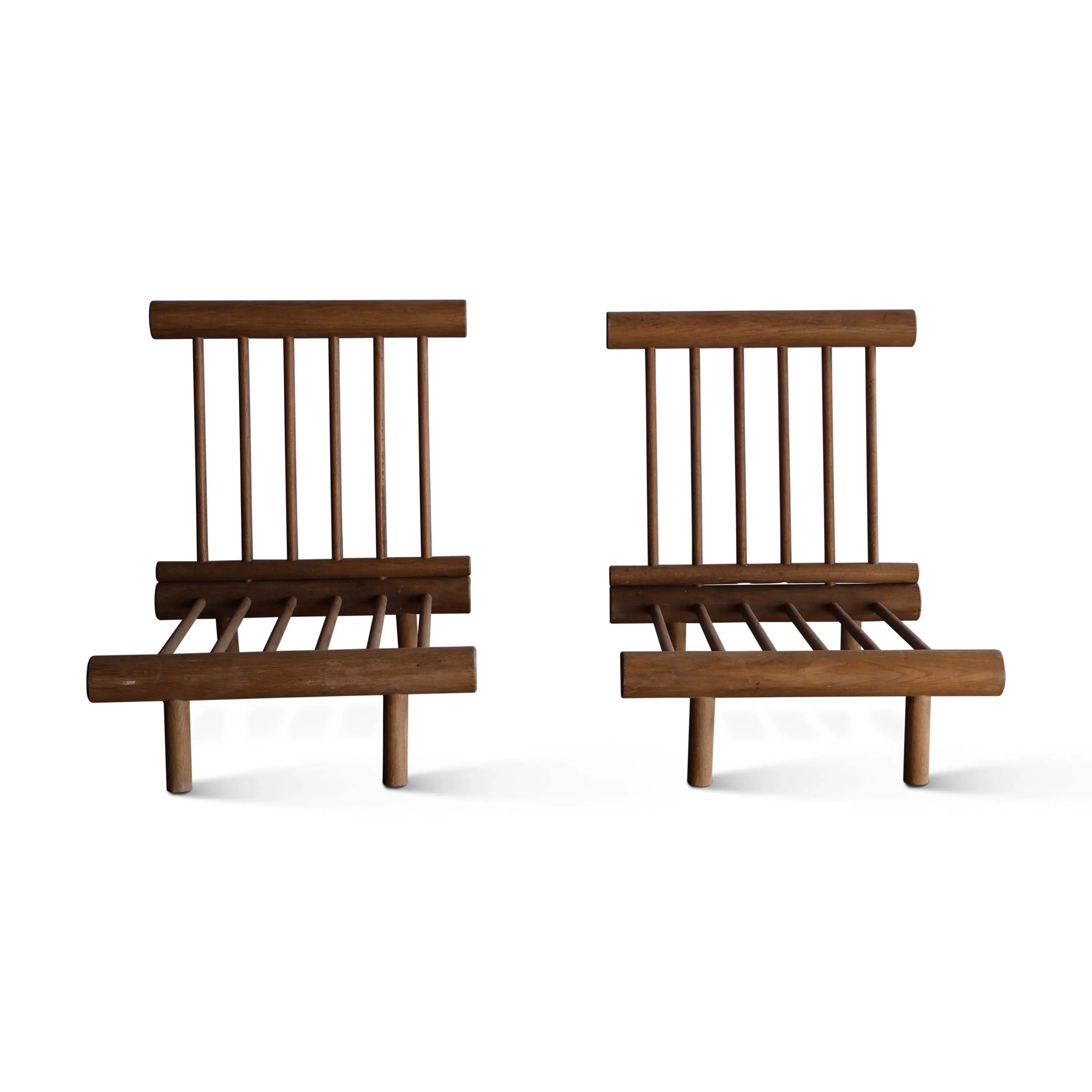 Pair of Oak and Sheepskin Easy Chairs