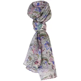 Printed Modal Cashmere Scarf in Fantasy Botanical