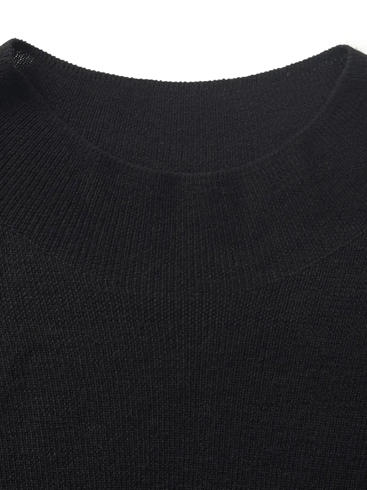 Pure Wool Mock Neck Women Sweater