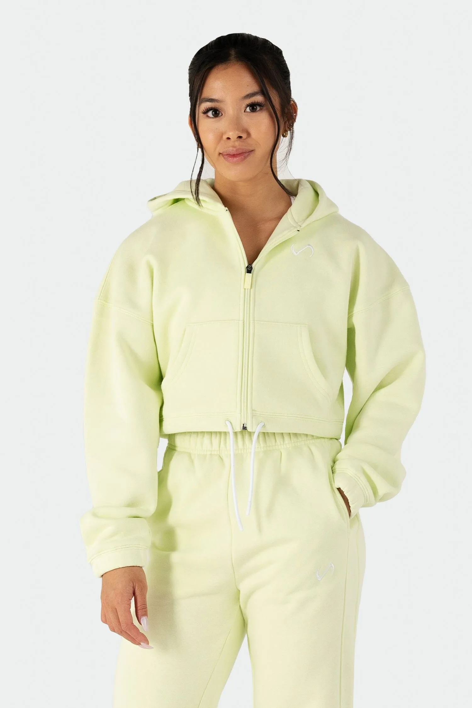 Reset Cropped Zip-Up Hoodie