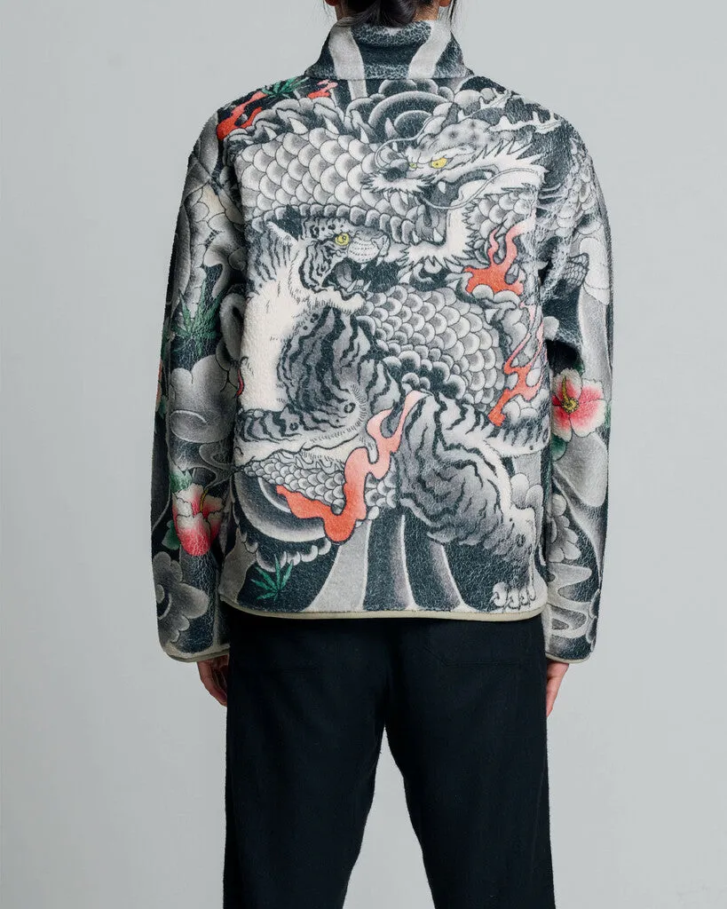 Reversible Irezumi Fleece Zip-Up