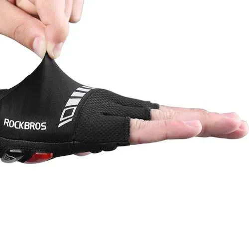 ROCKBROS S143 Cycling Gloves For Men Women Bike Bicycle MTB Gel Pad Half Finger Glove Shockproof