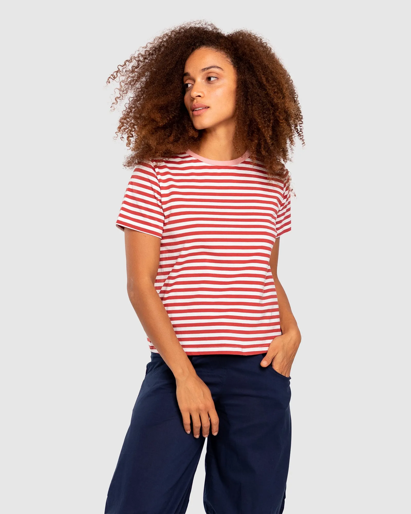 Sago Stripe Tee - Red Stripe