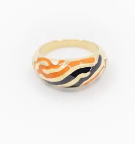 Savannah Dome Ring In Orange