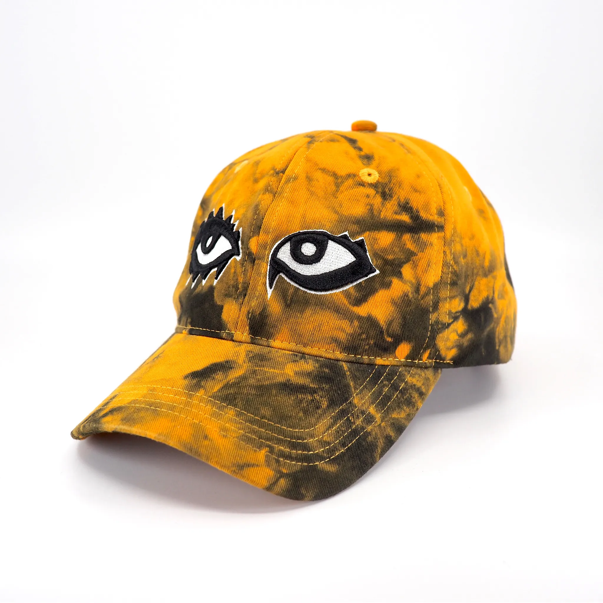 SIGNATURE EYES DAD HAT ORANGE/BLACK TIE DYE