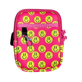 Smiley Print Bottle Pouch