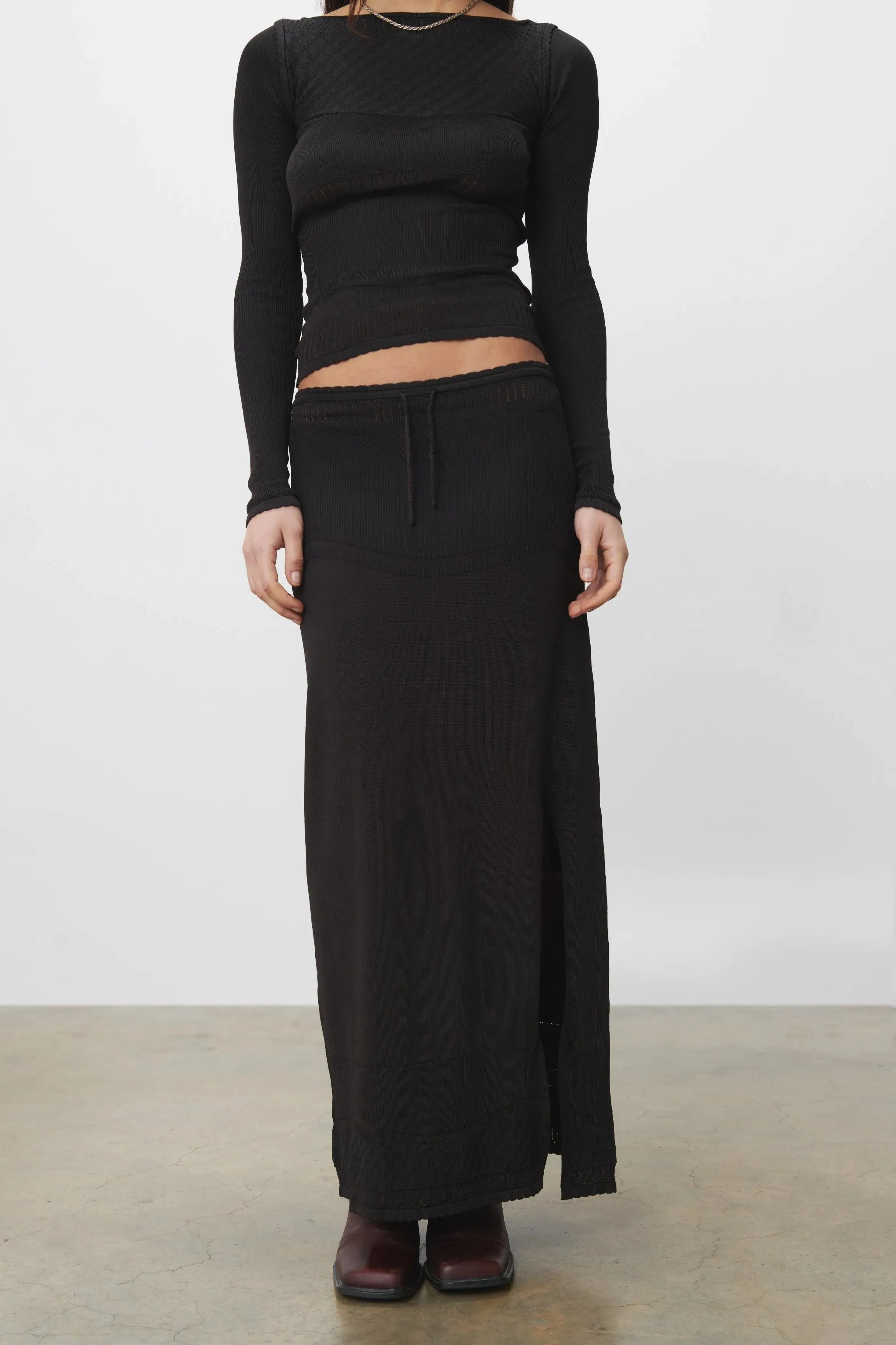 The Elsa Maxi Skirt Viscose, Beetle