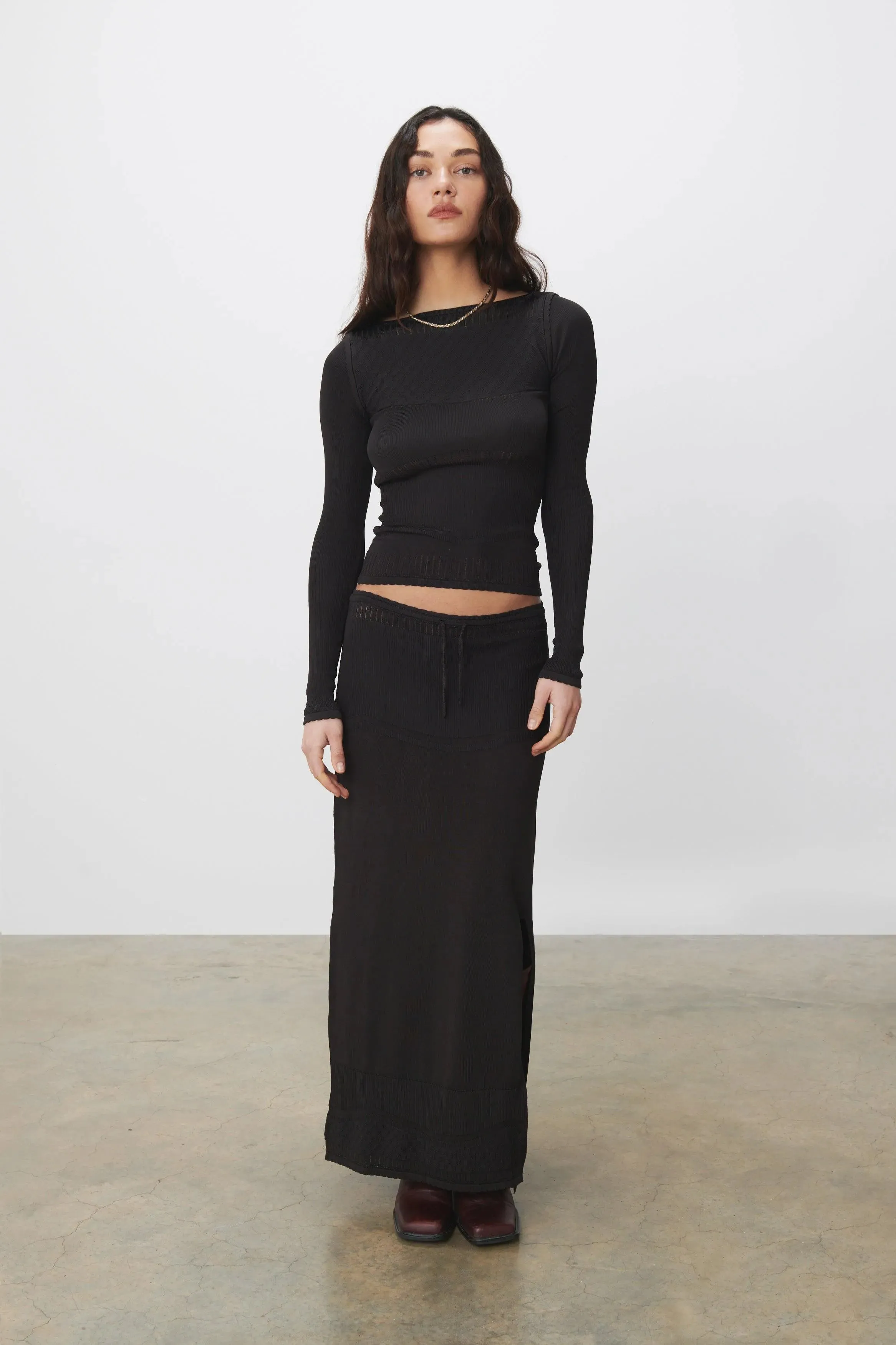 The Elsa Maxi Skirt Viscose, Beetle