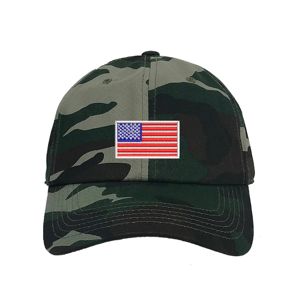 USA Flag Hat - Embroidered American Flag Baseball Cap