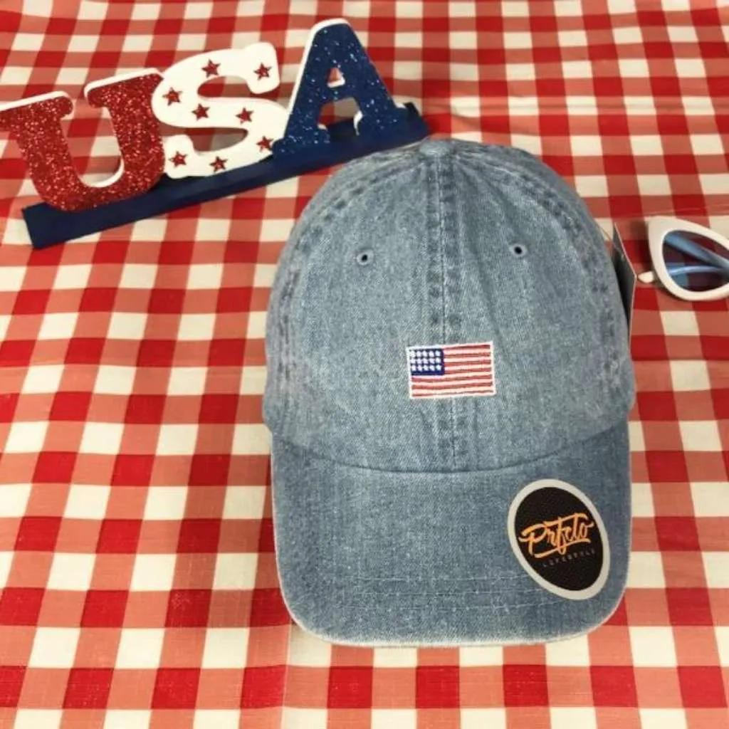 USA Flag Hat - Embroidered American Flag Baseball Cap