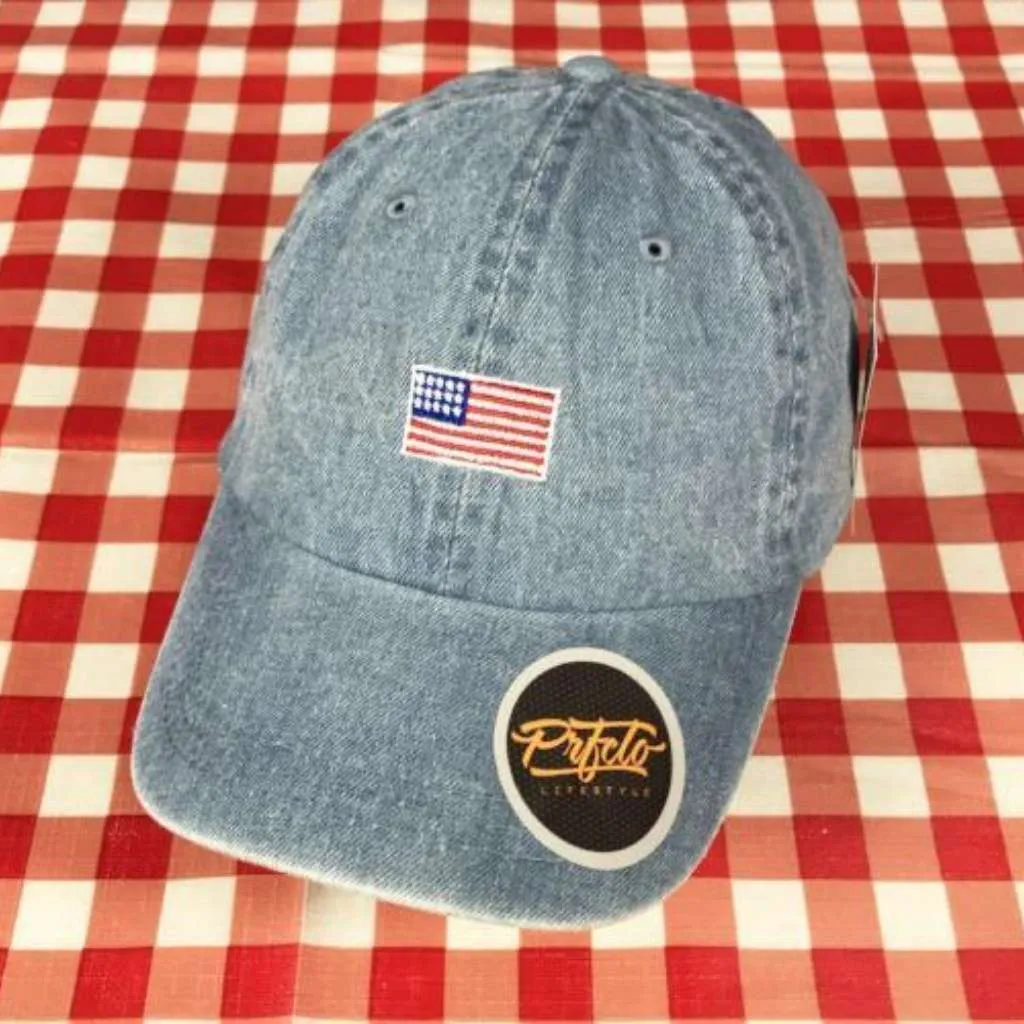 USA Flag Hat - Embroidered American Flag Baseball Cap