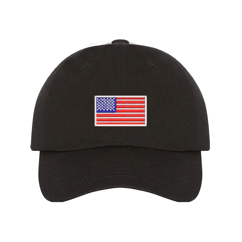 USA Flag Hat - Embroidered American Flag Baseball Cap