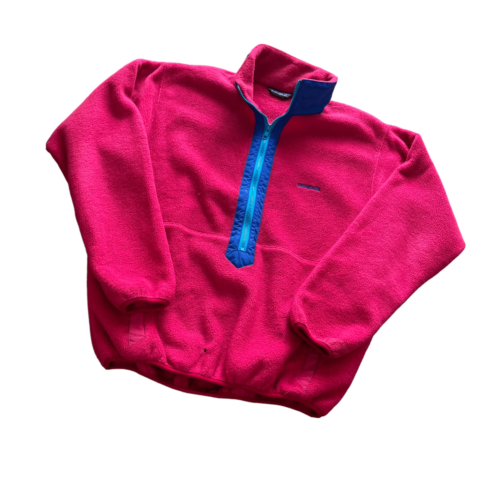 Vintage 90s Pink Patagonia 3/4 Zip Fleece - Medium