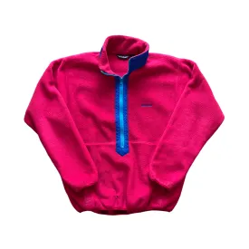 Vintage 90s Pink Patagonia 3/4 Zip Fleece - Medium