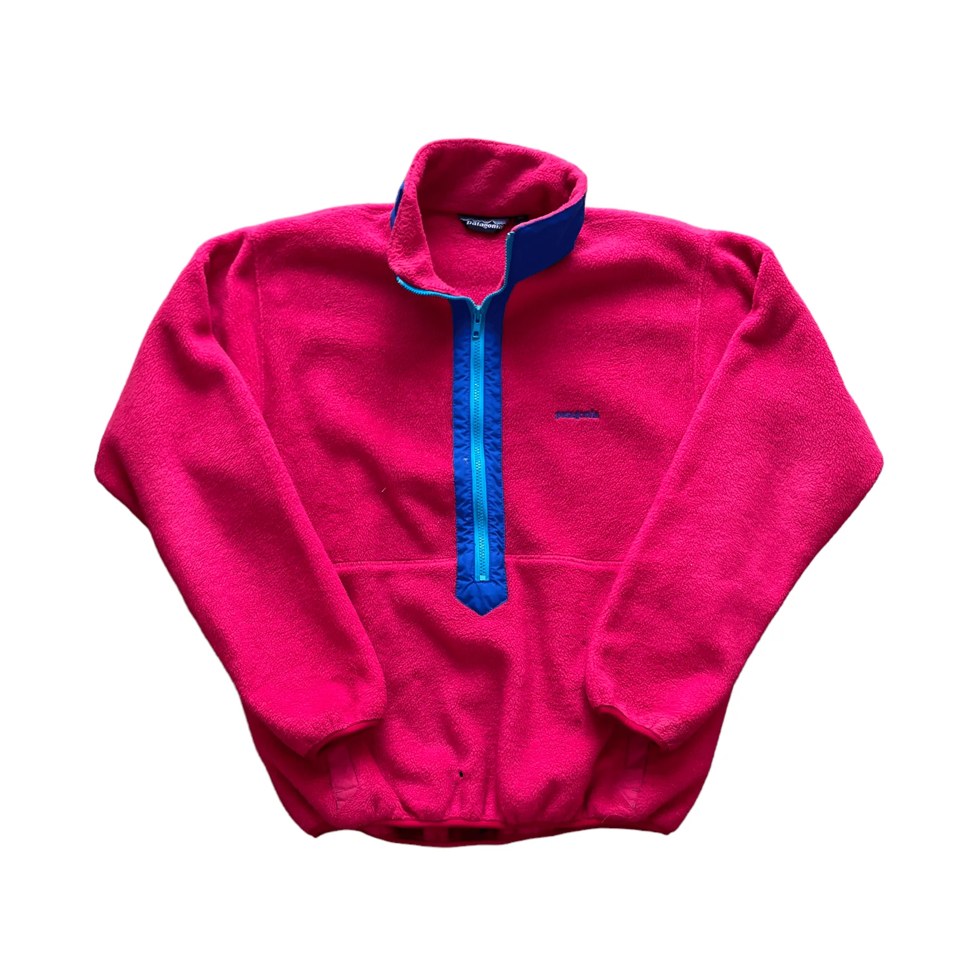 Vintage 90s Pink Patagonia 3/4 Zip Fleece - Medium